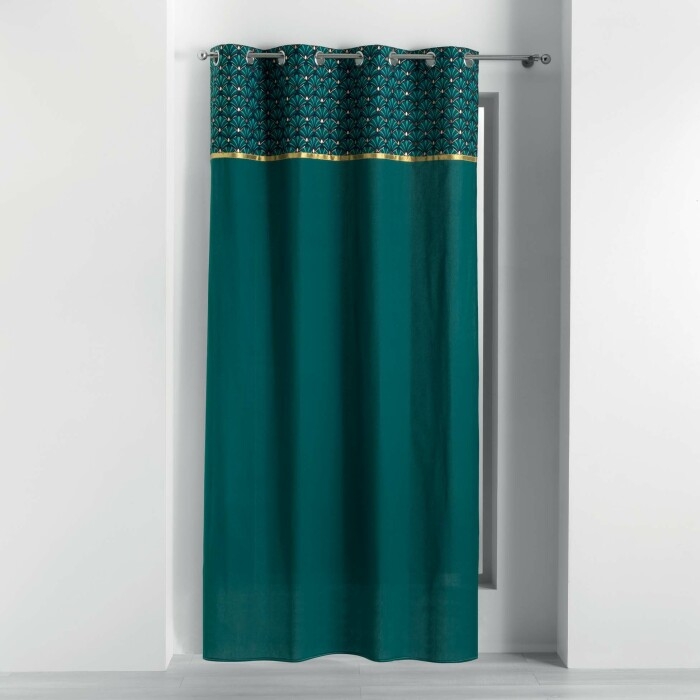 Rideau tamisant à œillets 140 x 240 cm – Coton imprimé Artchic Bleu