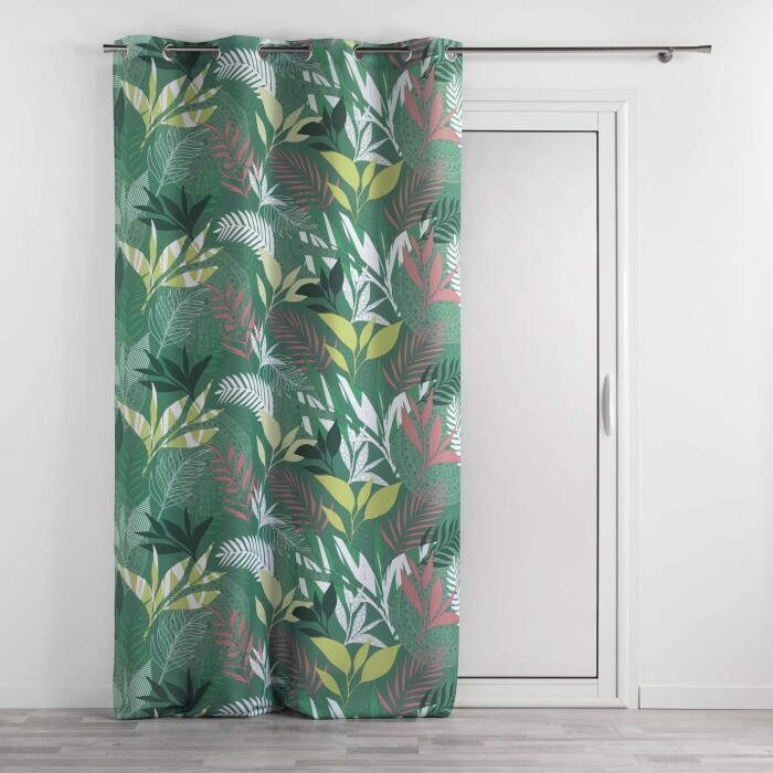 Rideau à Œillets 140 x 260 cm – Polyester Imprimé – Assana Kaki
