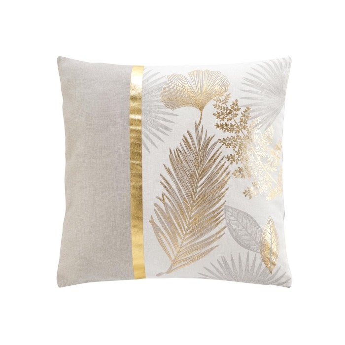 COUSSIN DEHOUS. COMPR. 45 x 45 CM COTON/POLYESTER IMP. METAL. MELISSE DES PLACE