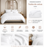Housse de Couette 260 x 240 cm Prestige 120 Fils/cm² Satin de Coton Blanc
