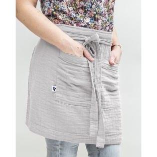 Tablier Serveur 45 x 80 cm – Gaze de Coton Unie GAÏA Nuage