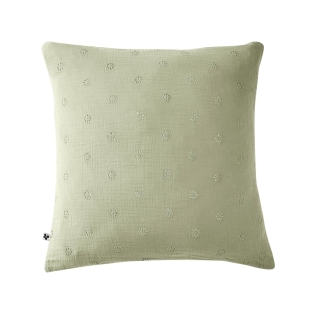 taie d'oreiller 60 x 60 cm gaze de coton gaïa boho eucalyptus