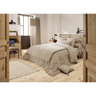 Housse de couette 280 x 240 cm King Size - Double gaze - MILA Ficelle sur Mon Linge de Maison Housse de couette 280 x 240 cm King Size - Double gaze - MILA Ficelle