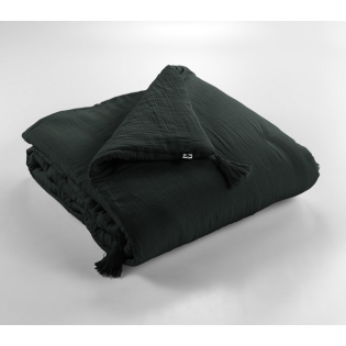 Bout de Lit 90 x 200 cm – Double Gaze de Coton – Sapin sur Mon Linge de Maison Bout de Lit 90 x 200 cm – Double Gaze de Coton – Sapin