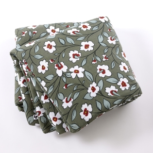 Bout de lit 90 x 200 cm Double Gaze de Coton Matelassé FLORA
