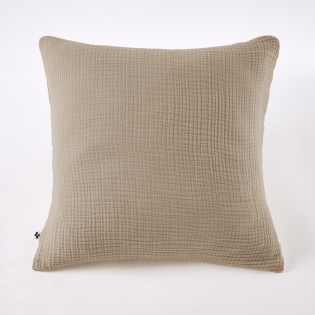 Taie d'Oreiller 60 x 60 cm Quadruple Gaze de Coton 220 g/m² Bella Ficelle sur Mon Linge de Maison Taie d'Oreiller 60 x 60 cm Quadruple Gaze de Coton 220 g/m² Bella Ficelle