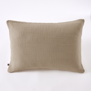 Taie d’oreiller BELLA 50x70 cm – Gaze de coton 220 g/m² – Ficelle