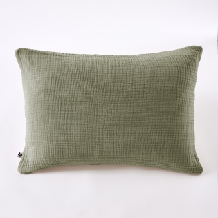 Taie d’oreiller BELLA 50x70 cm – Gaze de coton 220 g/m² – Romarin
