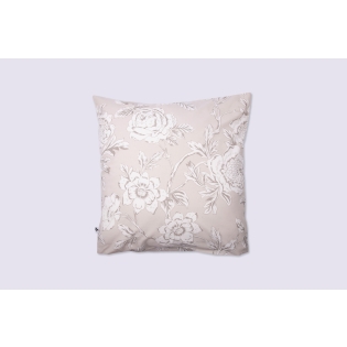Taie d’oreiller 63 x 63 cm - 100 % coton 57 fils - Imprimé floral réversible NORA