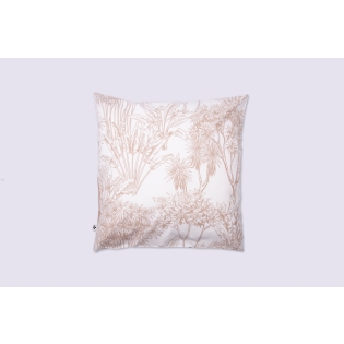 Taie d’oreiller 63 x 63 cm - 100 % coton 57 fils - Imprimé végétal JAVA