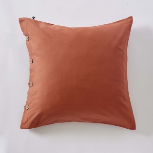Taie d’oreiller 65 x 65 cm Percale 120 fils Tomette – PERRINE sur Mon Linge de Maison Taie d’oreiller 65 x 65 cm Percale 120 fils Tomette – PERRINE