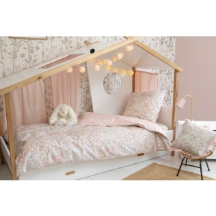 Parure de lit PIMPRENELLE 140 x 200 cm – 100 % coton 57 fils – Réversible sur Mon Linge de Maison Parure de lit PIMPRENELLE 140 x 200 cm – 100 % coton 57 fils – Réversible