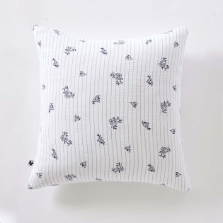 Taie d'oreiller 60 x 60 cm Double gaze de coton imprimée SUZANNE sur Mon Linge de Maison Taie d'oreiller 60 x 60 cm Double gaze de coton imprimée SUZANNE