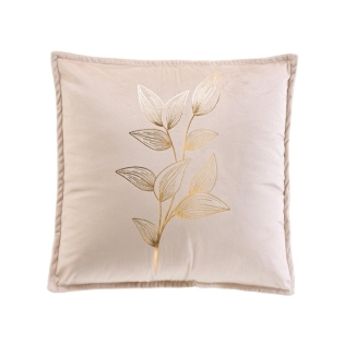 Coussin dehoussable compresse 45 x 45 cm velours imp. metallise oxalis des place Sans