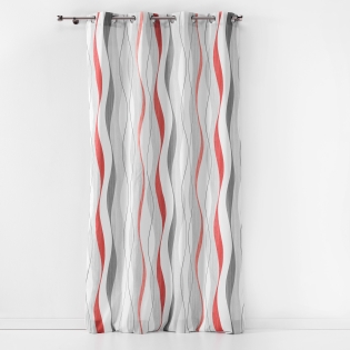 Rideau à œillets grande hauteur – 140 x 280 cm – Ondulys Rouge