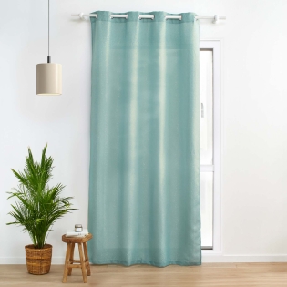 Rideau à œillets - 140 x 280 cm - fils métallisés Zeline - grande hauteur - Sauge