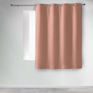 Rideau occultant à œillets 135 x 180 cm – Uni Blush – Petite hauteur – sur Mon Linge de Maison Rideau occultant à œillets 135 x 180 cm – Uni Blush – Petite hauteur –