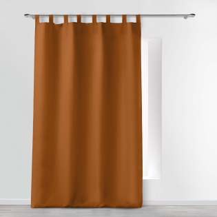 Rideau à passants 140 x 260 cm – Polyester Uni – Essentiel Camel