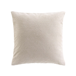 Coussin déhoussable 45 x 45 cm velours relief JAVA Naturel sur Mon Linge de Maison Coussin déhoussable 45 x 45 cm velours relief JAVA Naturel