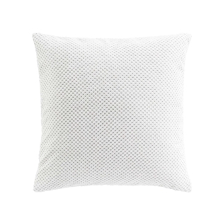 Coussin déhoussable 45 x 45 cm velours relief JAVA Blanc sur Mon Linge de Maison Coussin déhoussable 45 x 45 cm velours relief JAVA Blanc