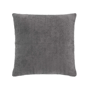 Coussin déhoussable 45 x 45 cm – Velours chenille LEO Anthracite sur Mon Linge de Maison Coussin déhoussable 45 x 45 cm – Velours chenille LEO Anthracite
