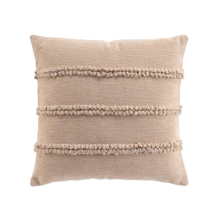 Coussin Déhoussable Compressé 45x45 cm – Fantaisie Hilary – Coton/Polyester Naturel sur Mon Linge de Maison Coussin Déhoussable Compressé 45x45 cm – Fantaisie Hilary – Coton/Polyester Naturel