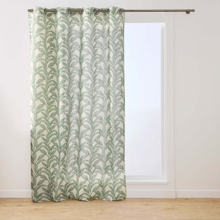 Rideau à œillets 140 x 240 cm polycoton imprimé métallisé Mickie Vert sur Mon Linge de Maison Rideau à œillets 140 x 240 cm polycoton imprimé métallisé Mickie Vert