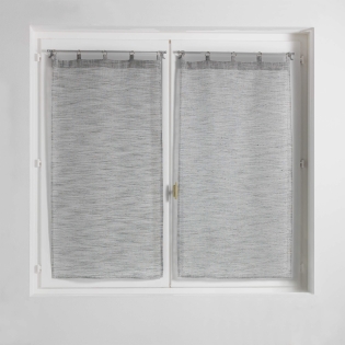 Paire droite anneaux 2 x 60 x 160 cm voile tisse milza Anthracite