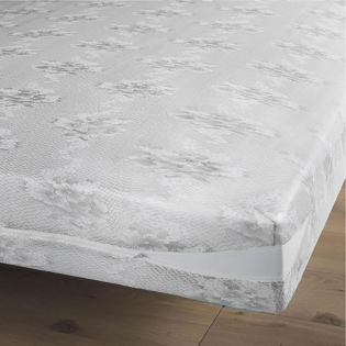 Rénove matelas 140 x 190 cm maille extensible RENA Gris sur Mon Linge de Maison Rénove matelas 140 x 190 cm maille extensible RENA Gris