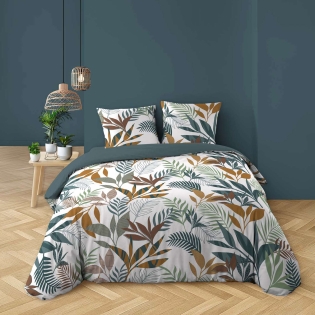 Parure de lit 3 pièces 200 x 200 cm 100% coton 57 fils ASSANA
