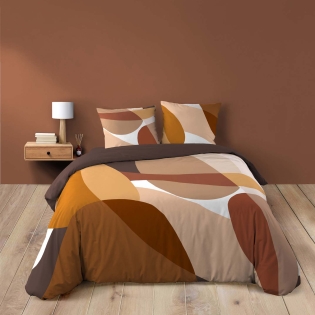 Parure de lit 3 pièces 200 x 200 cm 100% coton 42 fils BOOGIE