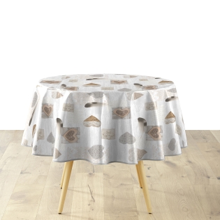 Nappe Ronde Ø160 cm – PVC Imperméable – Facile d’Entretien - DELICIA sur Mon Linge de Maison Nappe Ronde Ø160 cm – PVC Imperméable – Facile d’Entretien - DELICIA