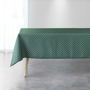 Nappe antitache rectangle 150 x 240 cm polyester imprimé – Artchic vert