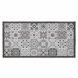 Tapis deco rectangle 57 x 115 cm imprime persane Gris