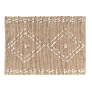 TAPIS RECTANGLE 120 x 170 CM JUTE UNI/LAINE/COTON UNI FLOTY