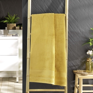 Drap de douche 70 x 130 cm eponge unie tendresse Mimosa