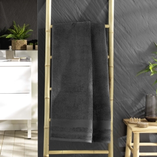 Drap de douche 70 x 130 cm eponge unie tendresse Anthracite