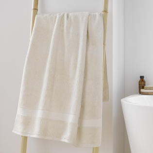Drap de douche 70 x 130 cm — éponge coton peigné Élégance 600 g/m² - Sable