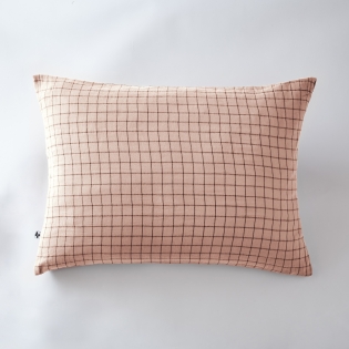 Taie d'oreiller gaze de coton tissée 50 x 70 cm gaïa mix Rose clair