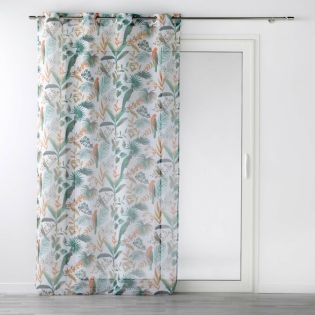 Panneau a oeillets 140 x 240 cm voile sable imprime panis Blanc sur Mon Linge de Maison Panneau a oeillets 140 x 240 cm voile sable imprime panis Blanc