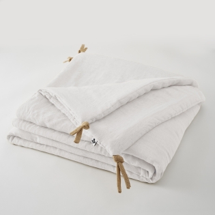 Bout de Lit 90 x 200 cm – Lin Lavé Français Luxe Soline – Blanc sur Mon Linge de Maison Bout de Lit 90 x 200 cm – Lin Lavé Français Luxe Soline – Blanc