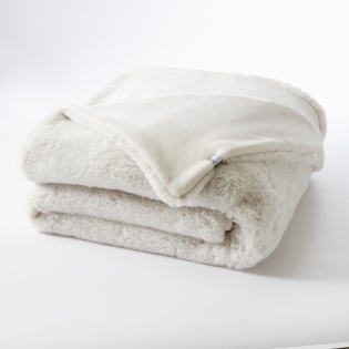 Plaid Ultra Doux Imitation Fourrure – Sven Blanc – 140 x 200 cm