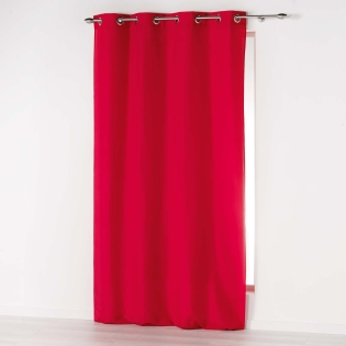 Rideau à œillets 140 x 280 cm en microfibre unie – Absolu Rouge – Grande hauteur