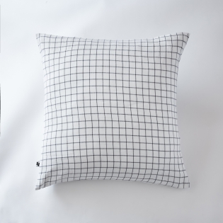Taie d'oreiller gaze de coton tissée 60 x 60 cm gaïa mix Blanc sur Mon Linge de Maison Taie d'oreiller gaze de coton tissée 60 x 60 cm gaïa mix Blanc