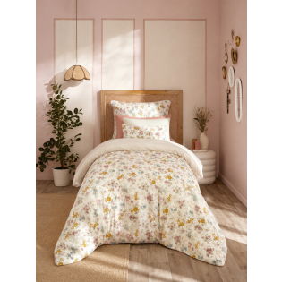 Housse de Couette Réversible 140 x 200 cm Double Gaze de Coton 125 g/m² Ava Pampa sur Mon Linge de Maison Housse de Couette Réversible 140 x 200 cm Double Gaze de Coton 125 g/m² Ava Pampa