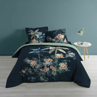 parure 3 p. 240 x 220 cm imprime 57 fils dessin place midnight velvet sur Mon Linge de Maison parure 3 p. 240 x 220 cm imprime 57 fils dessin place midnight velvet