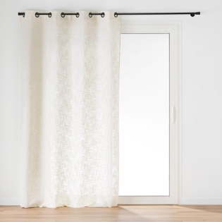 Rideau à œillets 140 x 260 cm – Effet Lin Tissé – IGOR sur Mon Linge de Maison Rideau à œillets 140 x 260 cm – Effet Lin Tissé – IGOR