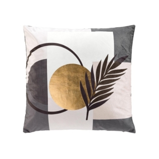 Coussin dehoussable compresse 45 x 45 cm velours imp. metal. clarity des place Sans