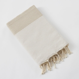 fouta avec franges 100 x 200 cm coton tissé teint marin ficelle sur Mon Linge de Maison fouta avec franges 100 x 200 cm coton tissé teint marin ficelle