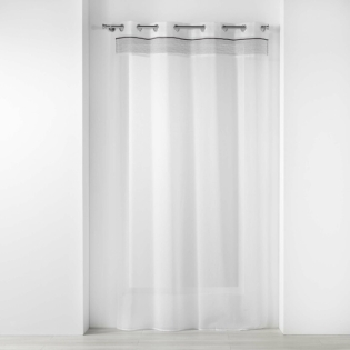 Panneau a oeillets 140 x 280 cm voile sable+top jacquard nikita Sans